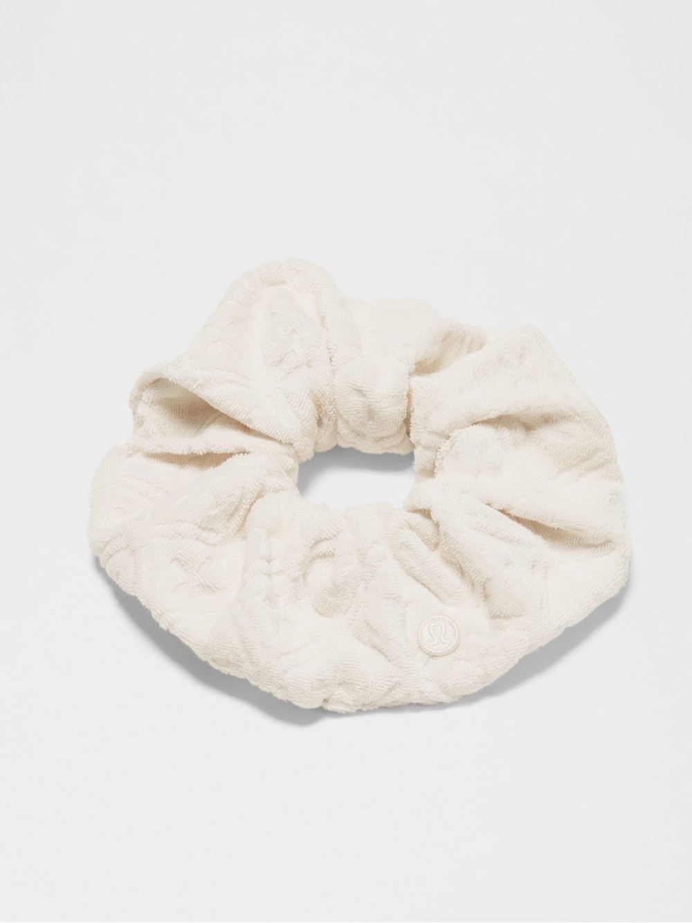 lululemon Terry Jacquard Oversized Scrunchie (NWT) Light Ivory